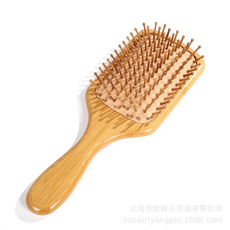 家庭用竹エアクッションヘアコーム、毎日の使用、髪を滑らかにし、髪をまっすぐにする大きなコーム、頭の経絡マッサージコーム、Amazon限定|undefined