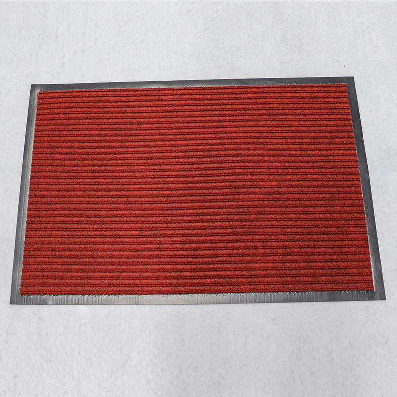 이중 줄무늬 검정색과 빨간색 바닥 매트는 미끄럼 방지 및 내마모성(PVC 시트)