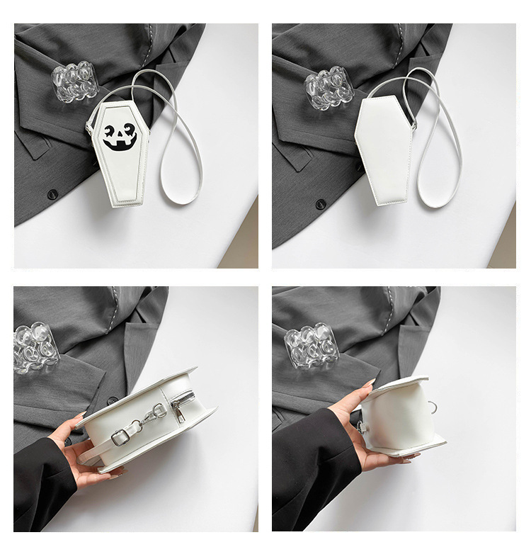 Halloween Women's Pu Leather Pumpkin Cute Ghost Square Zipper Shoulder Bag Crossbody Bag display picture 19
