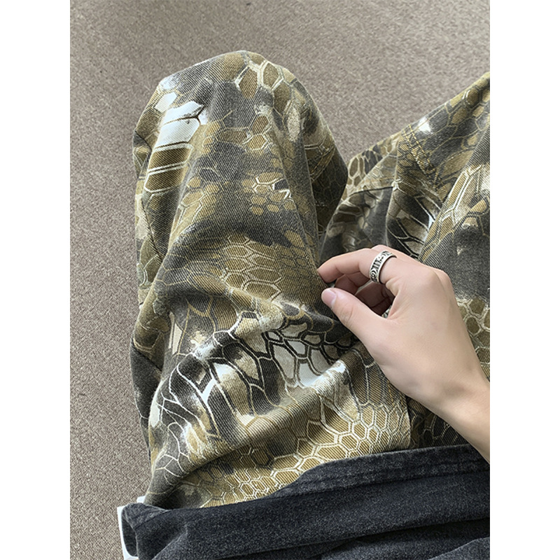 Vaqueros de Camuflaje para Hombre de Poliéster Sin Elasticidad para Uso Diario