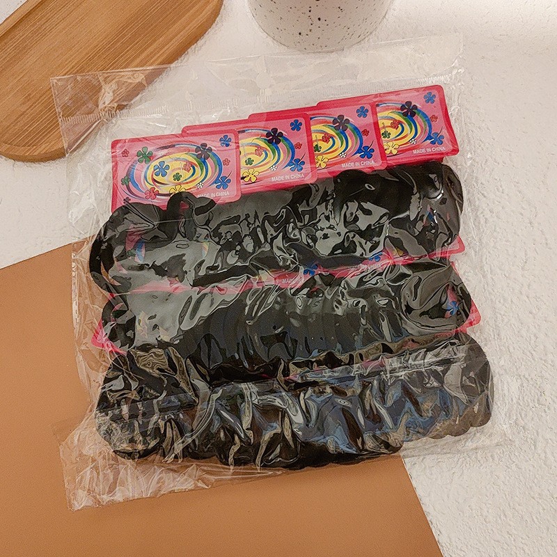 100-pieza de alta elástica sin costura toalla anillo de color Banda de pelo cuerda de pelo de color caramelo banda de goma cubierta de cuero cuerda de pelo al por mayor