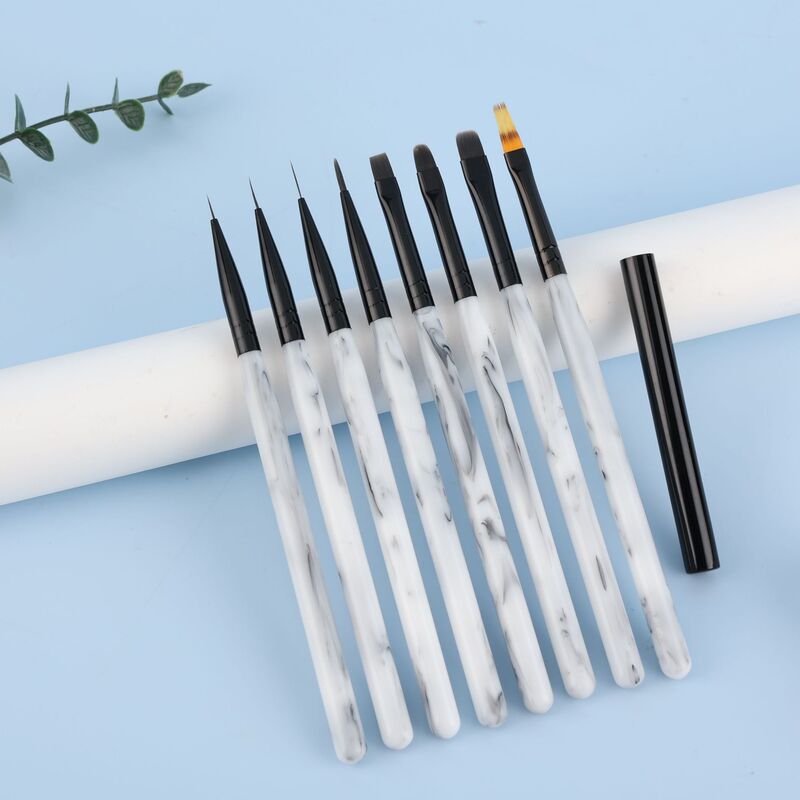 New Japanese-style acrylic white ink color nail art pen suit ultra-fine drawing pen phototherapy pen large square round gradient pen New Japanese-style acrylic white ink color nail art pen suit ultra-fine drawing pen phototherapy pen large square round gradient pen