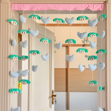 卡通初音爱心隔断装饰门帘卧室厨房玄关挂帘