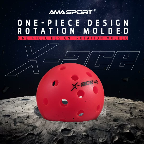 Amasport Rose Red Pickleball Rotational Molding Pickleball Ball Training Competition Pickleball Usapa Certification