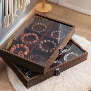 Internet Celebrity Bracelet Storage Box Bracelet Jewelry Box with Lid Dust-Proof Bracelet Pendant Earrings Jade Bracelet Jewelry Box