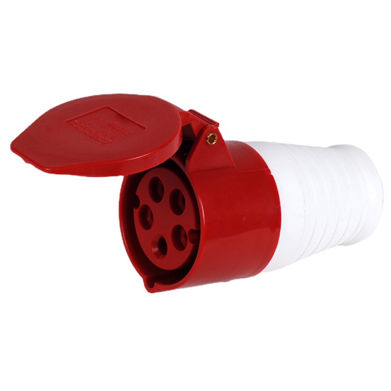 215工业插座 防水插座 IP44 16A5P 对接插座连接器耦合器航空插座