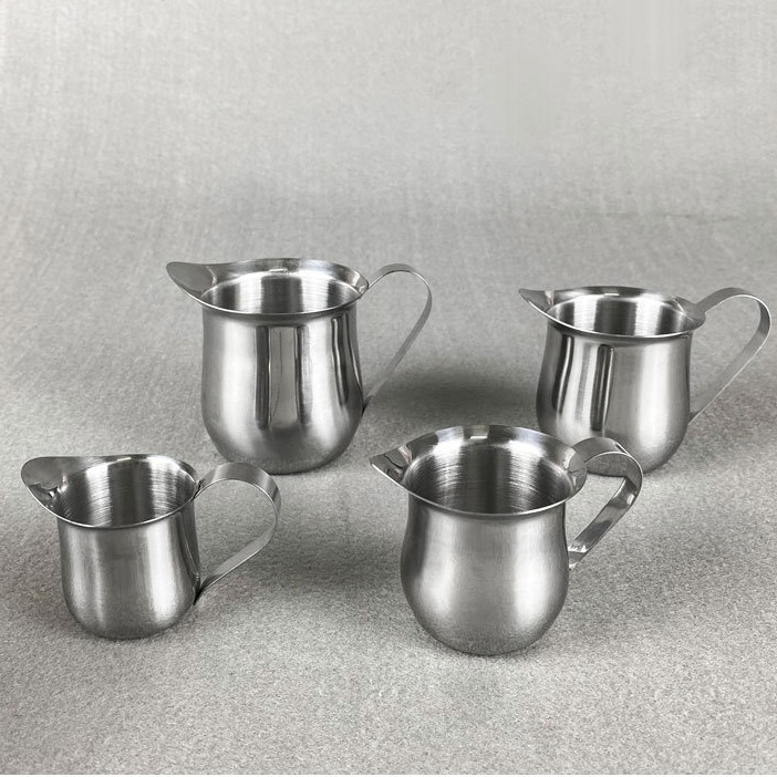 Stainless Steel Small Milk Cup, Milk Jug, Coffee Latte Art Small Cup, Pointed Spout Espresso Pot Cup, Adult Milk Frothing Cup Stainless Steel Small Milk Cup, Milk Jug, Coffee Latte Art Small Cup, Pointed Spout Espresso Pot Cup, Adult Milk Frothing Cup