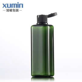 200ml化妆品瓶子现货 绿色四方PET塑料纯露瓶蝴蝶盖 旭敏包材印刷