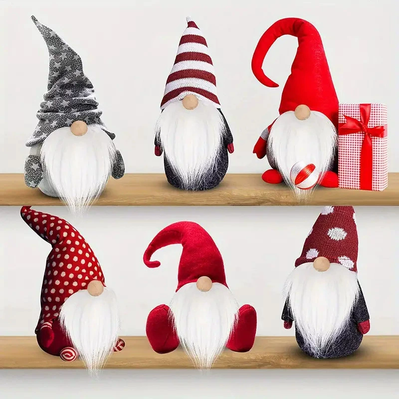 3pcs/6PCS cross-border dwarf old man children handmade DIY beardless doll big beard figurine artificial