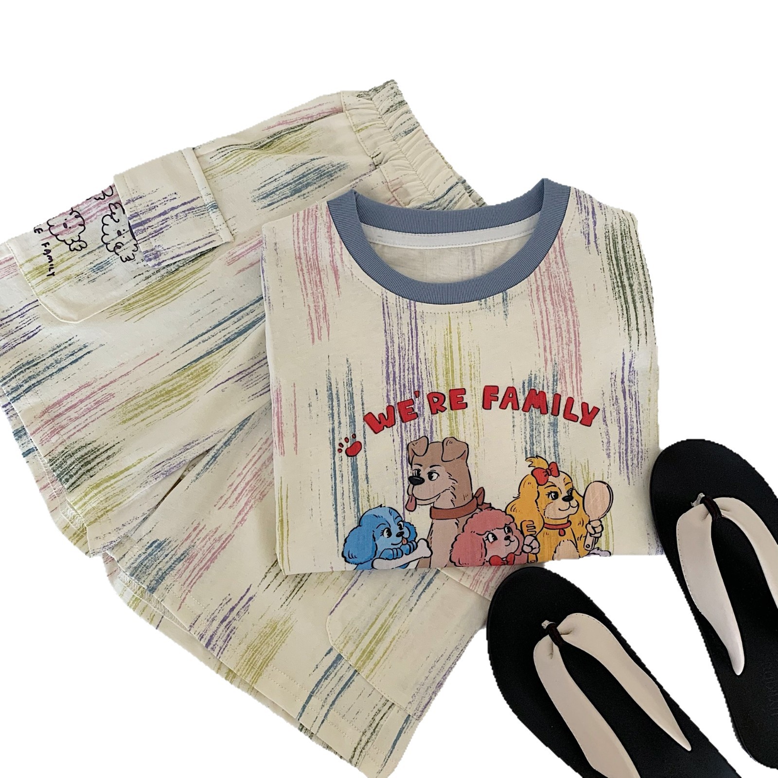 Traje sin mangas de verano para niños Maibao 2025 nuevo chaleco de dibujos animados para niños de dos piezas Huzhou Zhili ropa para niños marea
