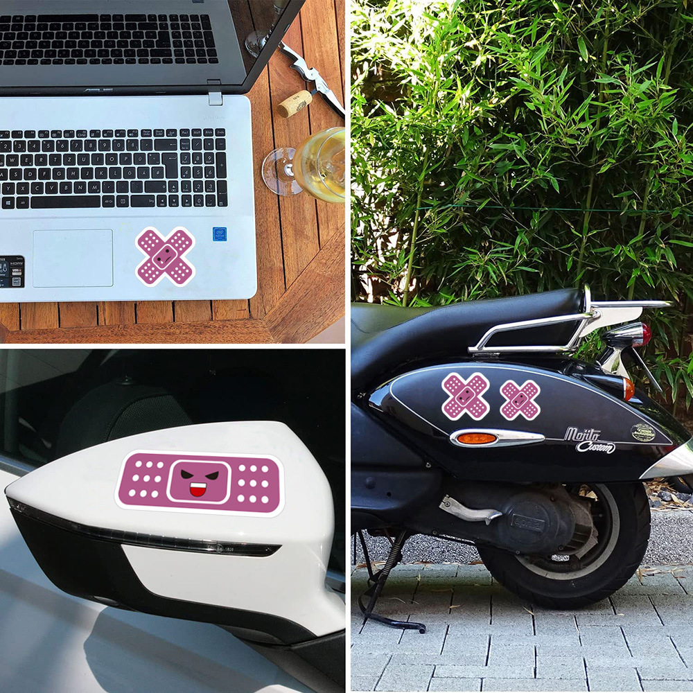 Nouveaux autocollants pour voiture, autocollants pour pare-chocs en forme de pansement, autocollants décoratifs anti-rayures pour voiture_voghion.com