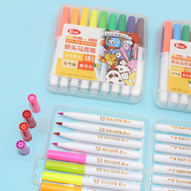 Soft art liner, marker, set, watercolour, crayons odorless