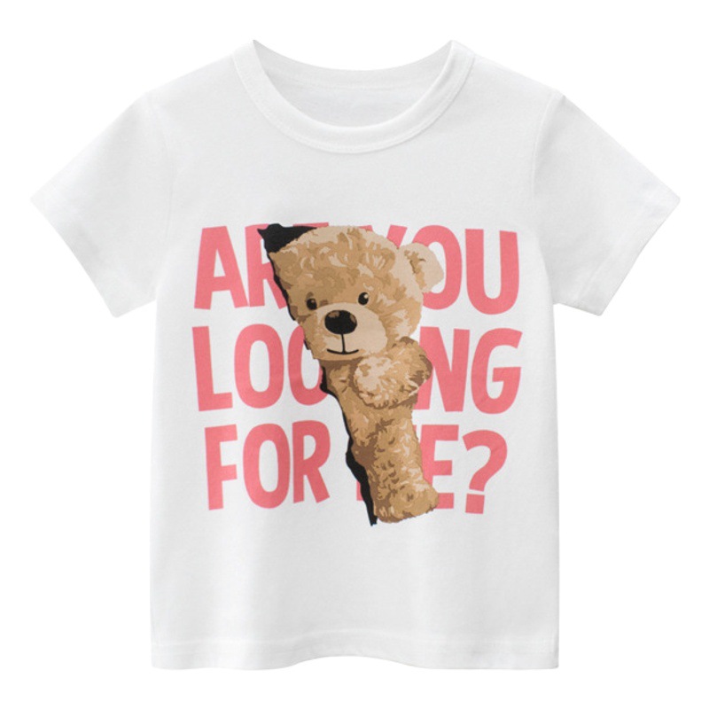 27 ropa para niños en casa verano nuevo estilo coreano Camiseta de manga corta para niñas ropa de bebé al por mayor media manga un envío