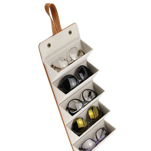 Multi-grid glasses case travel multi-pair sunglasses storage box sunglasses myopia mirror case portable anti-stress multi-joint glasses case