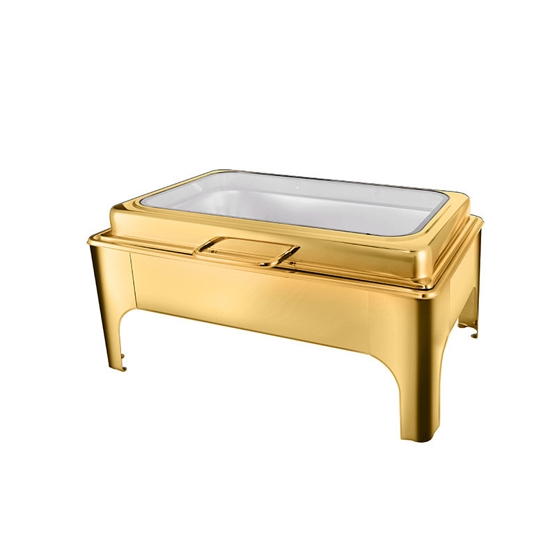 ステンレスビュッフェ食事炉油圧式緩降蓋ホテルレストラン商用布菲炉chafing dish|undefined