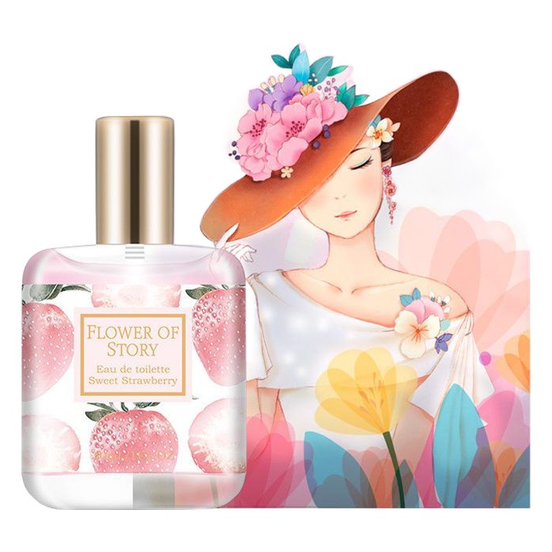 Net Red Live Explosions Flower Story Girl Student Lady Perfume Lasting Light Fragrance Fresh Osmanthus Light Fragrance 30ml