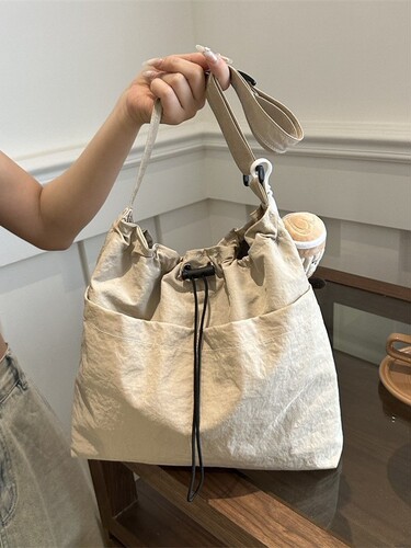 Simple Casual Cloth Bag Women's New Japanese Fashion Large Capacity Shoulder Bag Versatile Crossbody Bag Tote Bag