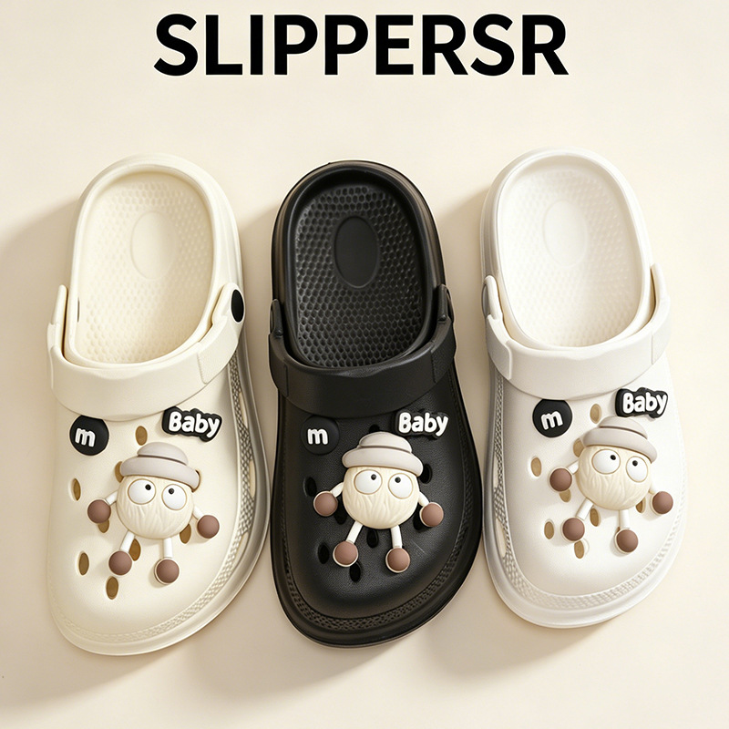Croc Shoes Thick-Soled Summer Outer Slippers Beach Women's Hot-Selling Sandals Couple Eva2025 Women's Non-Slip Thick-Soled Shoes