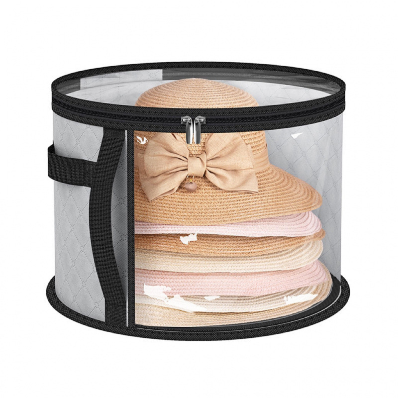 Hat Storage Bucket Hat Storage Artifact Beach Hat Storage Bag Stackable Round Brim Hat Storage Bag