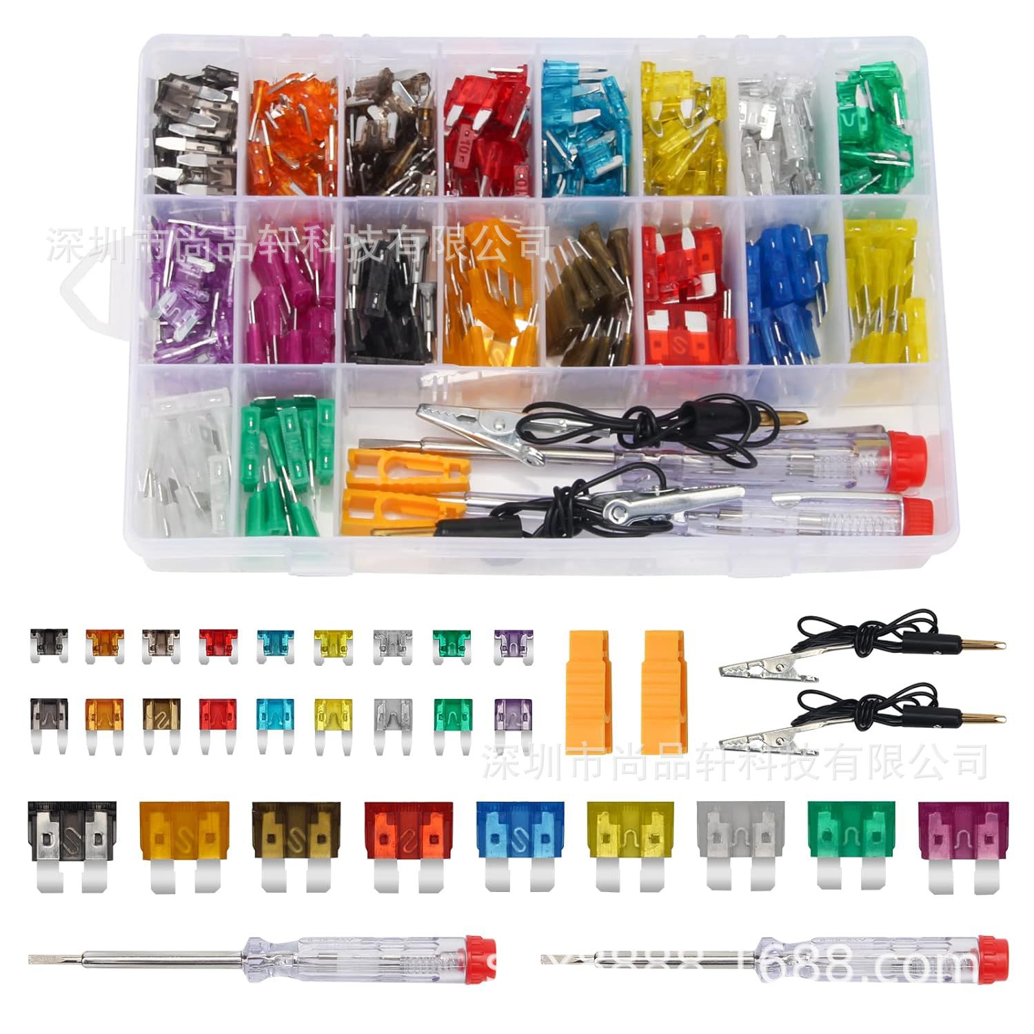 180-306PCS 中小号fuse mini迷你保险片组合套装试电笔车用保险丝