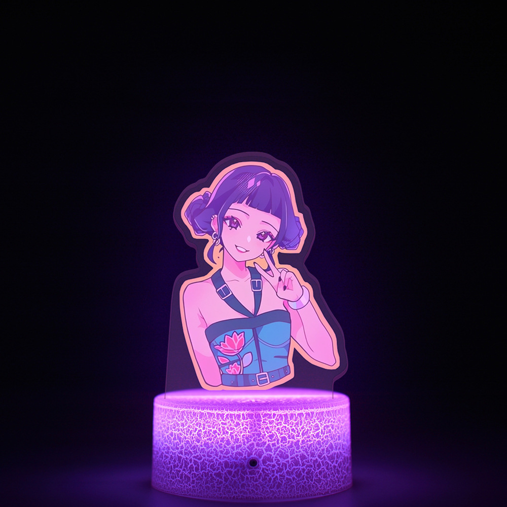 Caza de demonios transfronteriza K-POP grupo de mujeres perímetro cazadores intermedia impresión interior de control remoto luz de noche