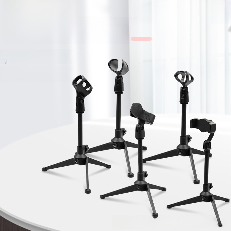 Desktop Three-legged Stand Microphone Stand Wired Wireless Microphone Stand E300 Stand 1/4 Inch Light Stand