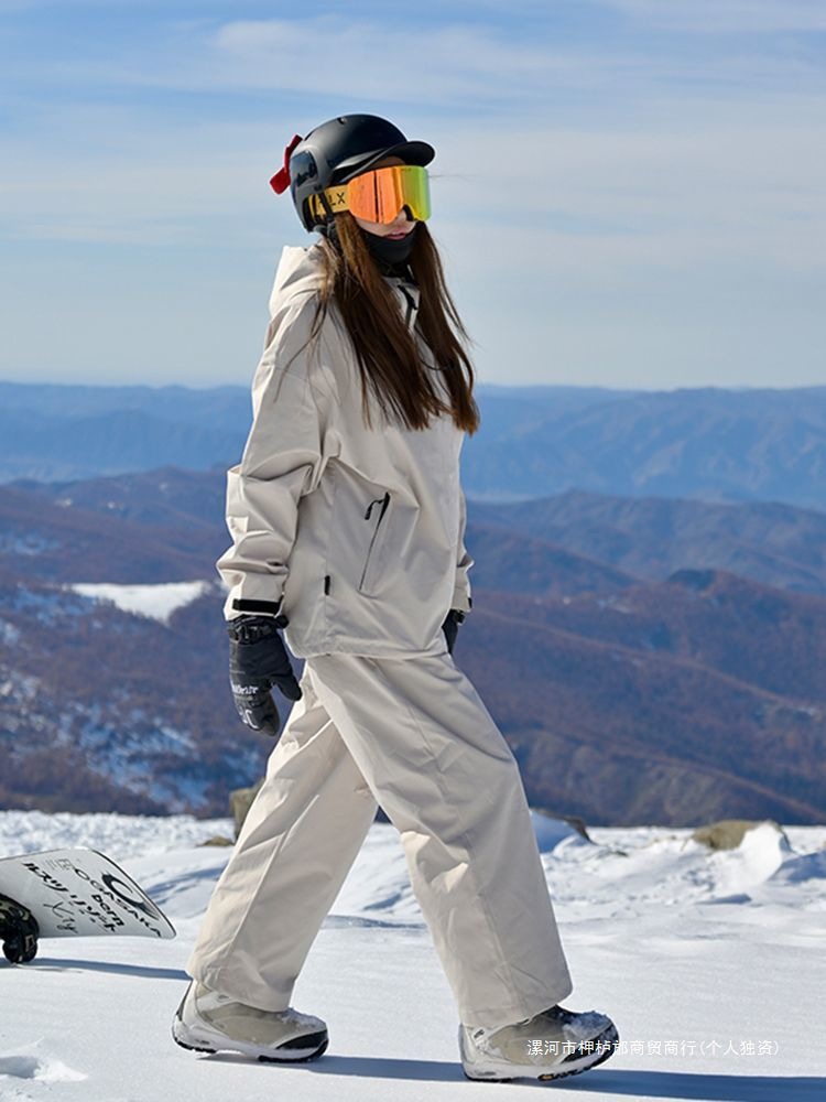 Cold-proof ski ski suit, set, windproof sweatshirt charging