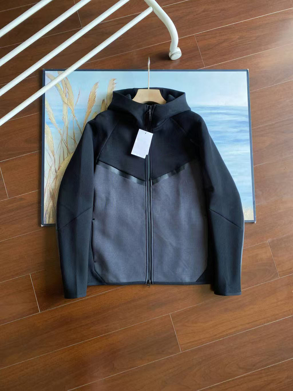 Black and dark gray top