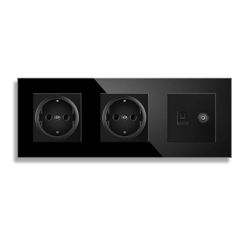 OZON European standard socket, European standard German plug, USB charging with type-C, for computer, EU wall-mounted panel, wholesale OZON European standard socket, European standard German plug, USB charging with type-C, for computer, EU wall-mounted panel, wholesale
