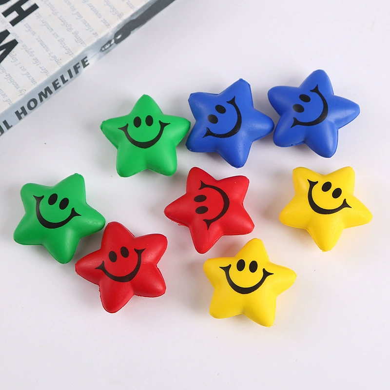 Самый продаваемый Amazon, 5 см, твердый полиуретановый шарик, 5-точечная губка из пенопласта с планетой, детская игрушка для снятия стресса