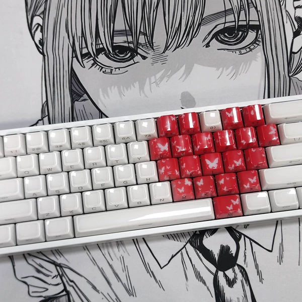 Butterfly love keycap-red