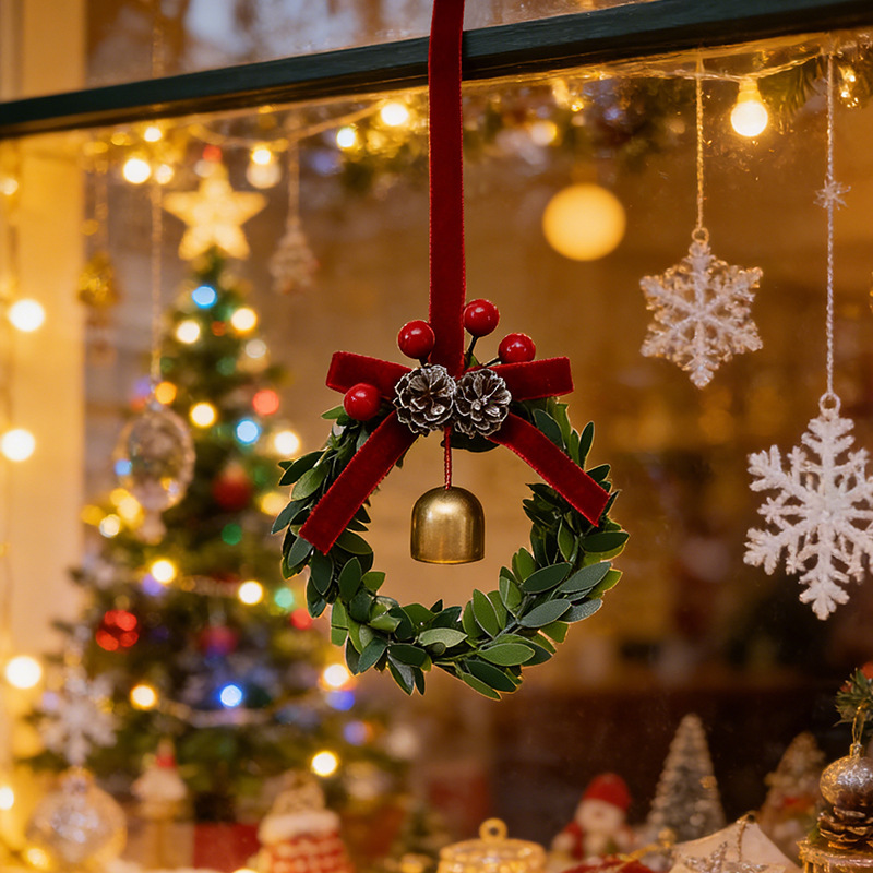 Amazon's New Mini Christmas Wreath Pendant DIY Christmas Scene Decoration Decoration Bell Wreath Pendant Amazon's New Mini Christmas Wreath Pendant DIY Christmas Scene Decoration Decoration Bell Wreath Pendant