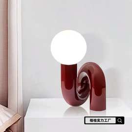 床头台灯简约婚房卧室家用客厅艺术灯结婚长明灯风轻奢高级