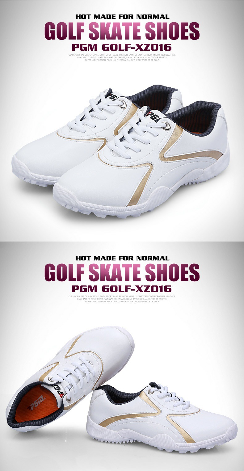 Giày golf nữ PGM siêu nhẹ đế foam thoáng khí — XZ016 vàng trắng, XZ016 trắng hồng B, XZ016 Trắng Hồng A chi tiết 5