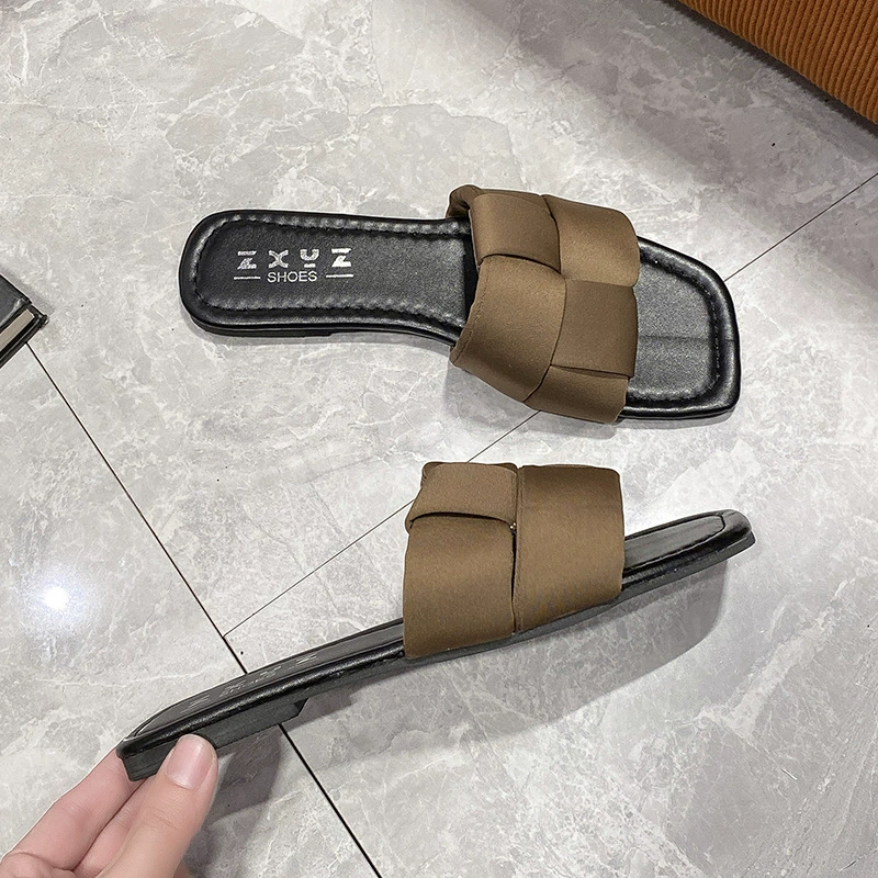Летние тапочки, обувь, модные плетеные пляжные шлепанцы для отдыха, корейский стиль.