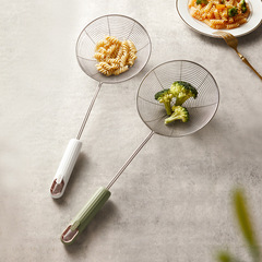 Household colander kitchen sieve filter mesh large size stainless steel dumpling scoop juice soy milk strainer filter oil colander