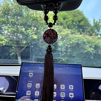 for safe journeys, high-end – Car hanging - pixiu-for-safe-travelsbrown-tassel