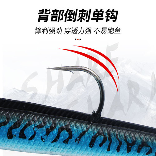 15cm30g Luya electric eel bag with lead fish fake bait laser eel soft bait black fish Luya T tail bionic bag with lead