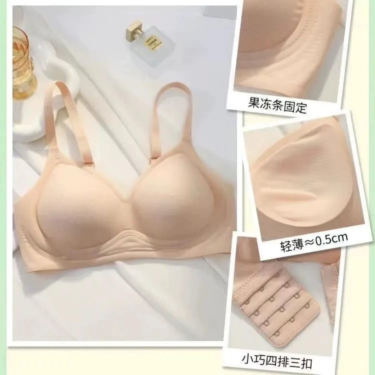 Summer Wireless Push-Up Bra, Thin Supportive Underwear, Seamless Comfort, Sizes 32–38 (A–C)
