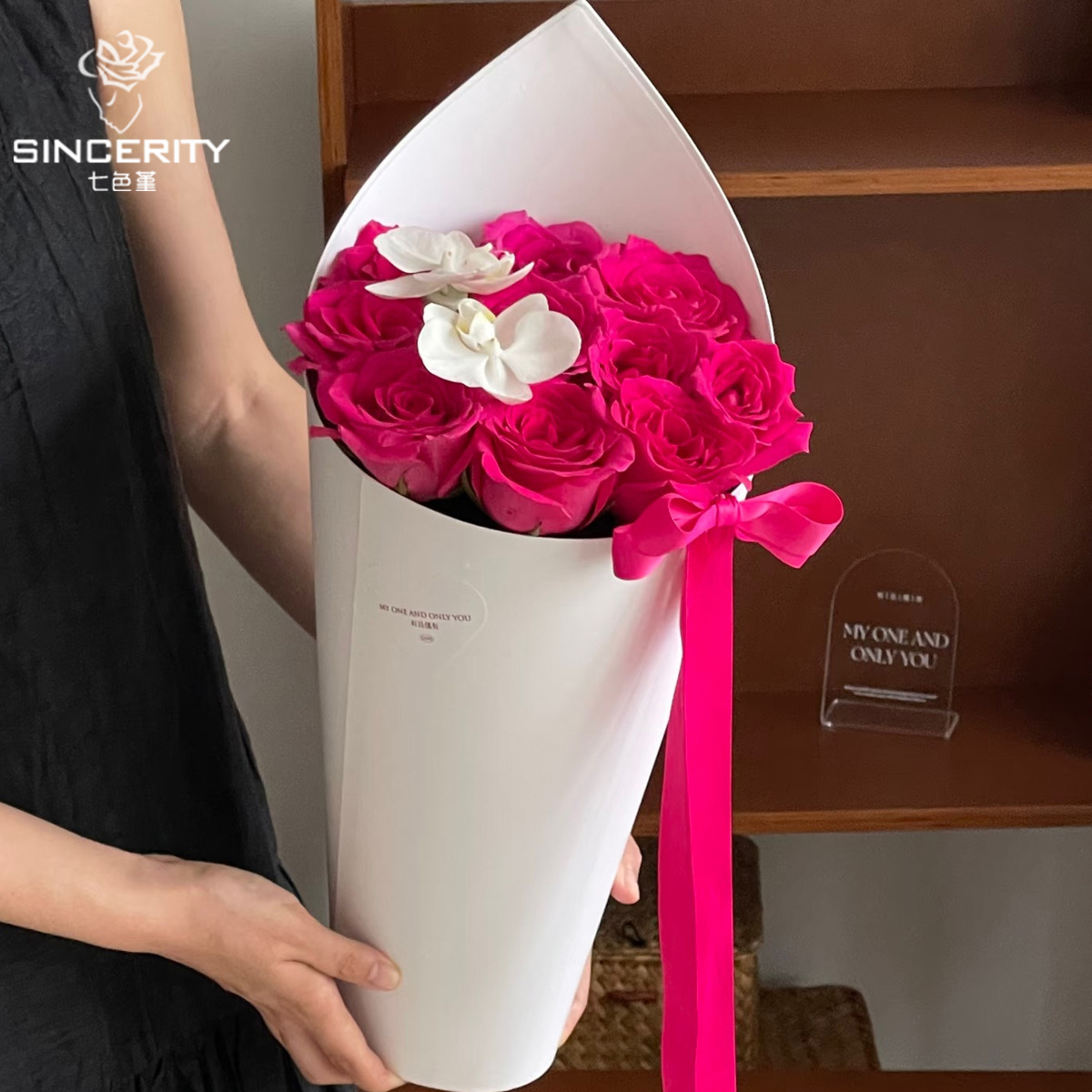 Los siete colores cordier helado buquete de flores de rosas de papel de embalaje de flores espesar de papel de envoltura de flores materiales DIY