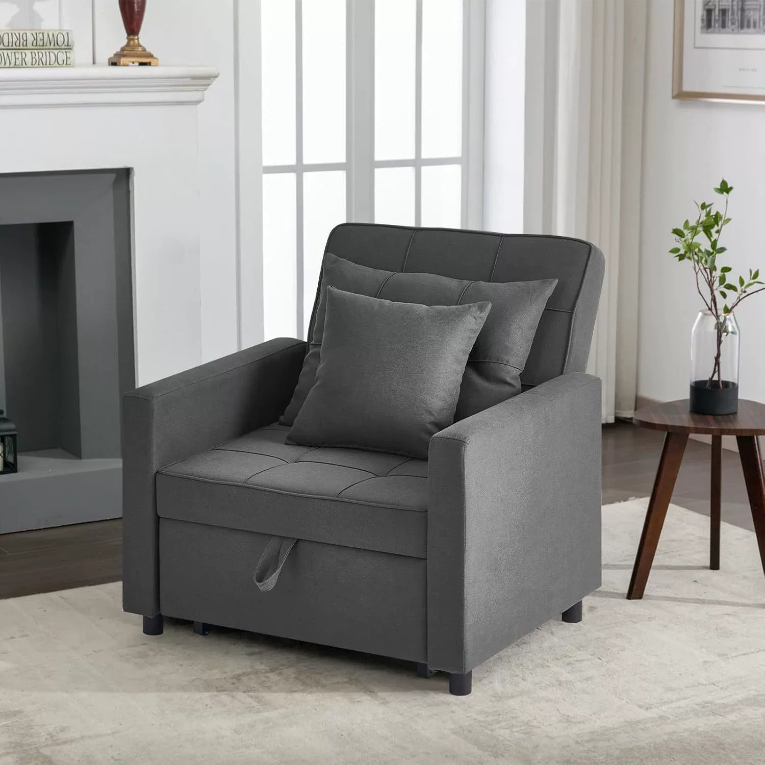 Складной двухместный диван-кровать для малогабаритных квартир, трансграничная поставка, тканевая кровать с поролоновым наполнителем, многофункциональный диван для гостиной