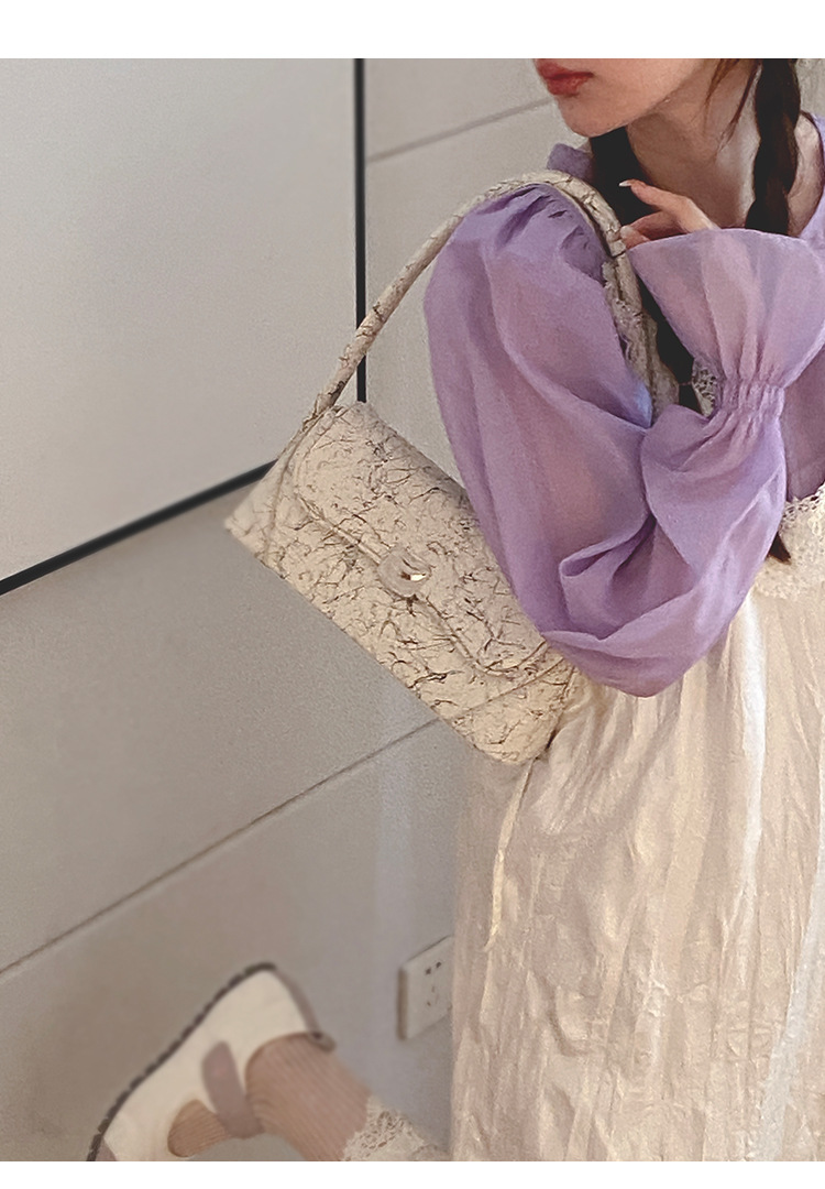 French Niche Design Underarm Bag Women's New 2023 Fashion Graffiti Shoulder bag high-level sense of all-match handbag_voghion.com