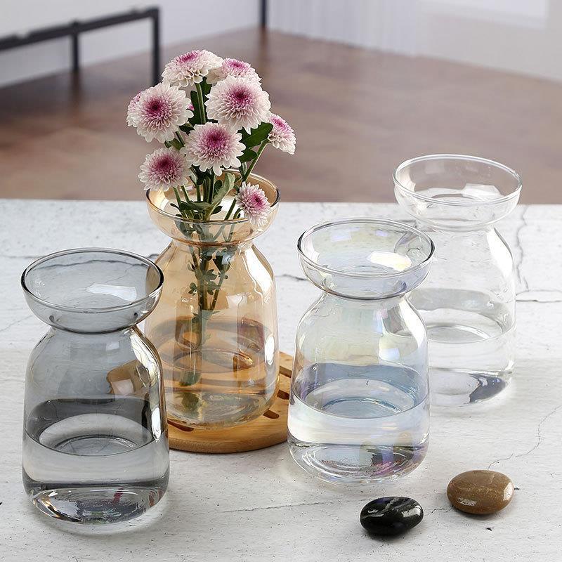 Factory in stock wholesale Nordic style decoration transparent living room flower glass ins simple decorative vase glass bottle