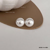 Silver needle, small design earrings from pearl, silver 925 sample, 2024 years, light luxury style