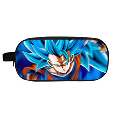 Dragon Ball Pen Bag Cartoon Korean Anime Simple Student Stationery Box Multi-functional Double Layer Zip Pencil Case Wholesale