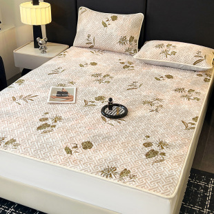 Summer cool feeling washable Austrian Lanjing Tencel latex mat three-piece home non-slip student foldable set