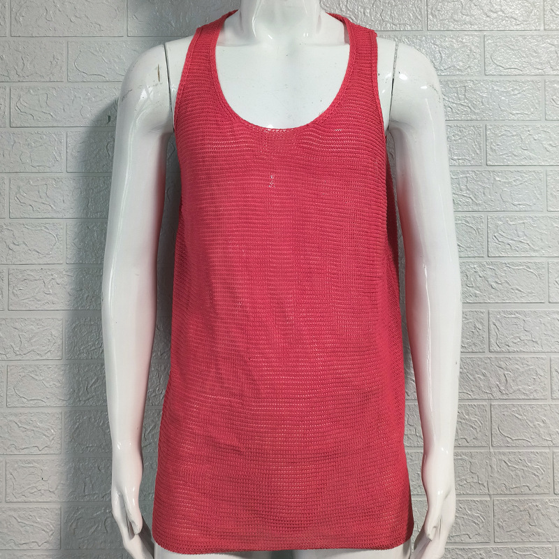 Sweater Summer Loose Sleeveless Knitted Vest Sports Muscle Men's Clothing_voghion.com