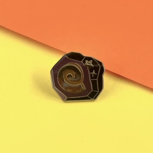 Genshin Impact Thunder Element God's Eye Metal Badge Inazuma Spiral Logo Enamel Brooch Game Peripheral Accessories