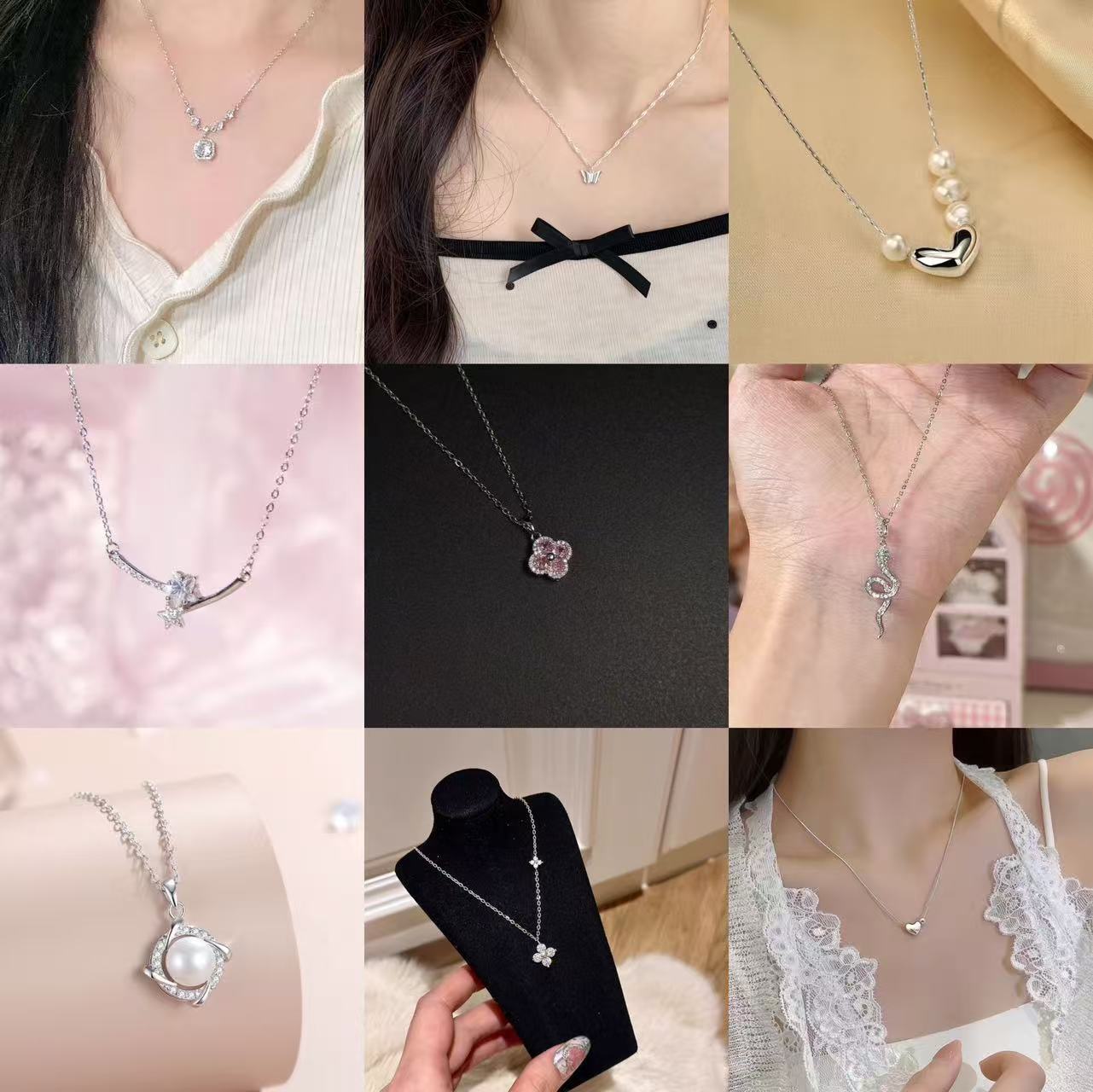 新款气质小蝴蝶项链女气质轻奢小众高级感锁骨链时尚简约设计