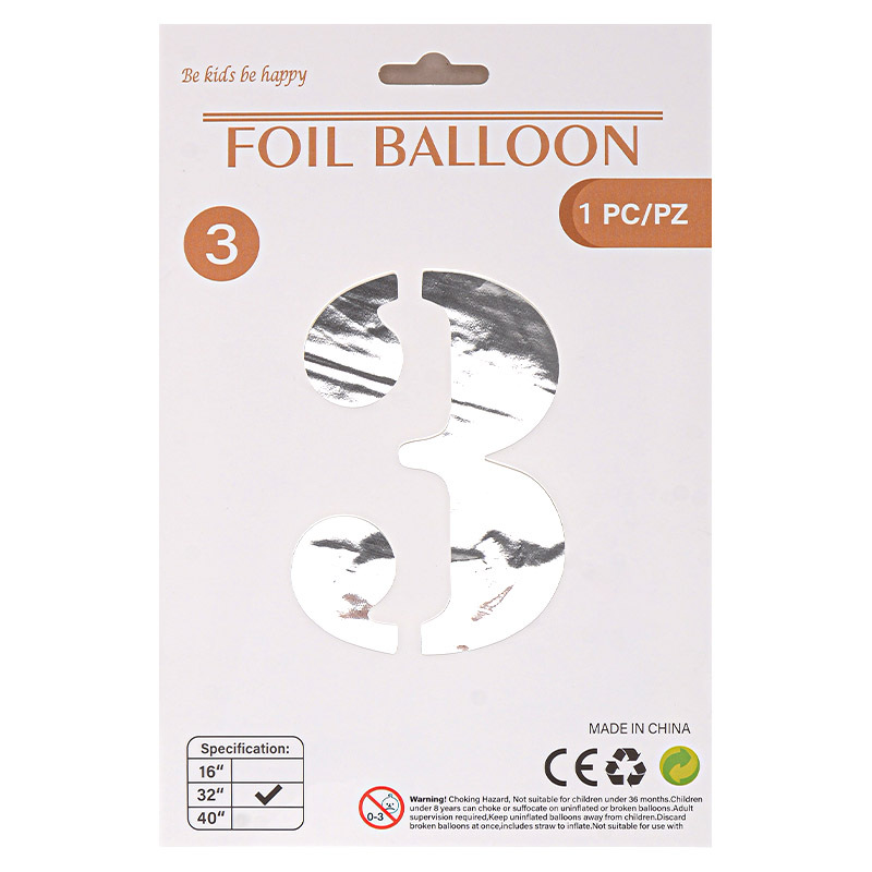 32 pulgadas Tarjeta de papel digital OPP globo de embalaje independiente fiesta de cumpleaños ambiente decorativo globo